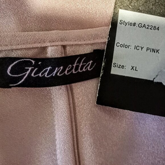 Gianetta Ruched Front Sheer Pink Sleeveless Top - Picture 4 of 6